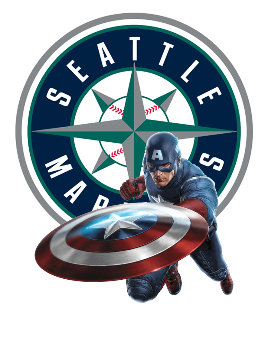 Seattle Mariners Captain America Logo vinyl decal